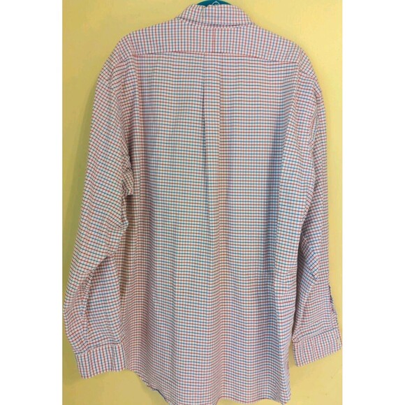 Polo Ralph Lauren Blake Men's XL Button Down Blue Red White Plaid Brown Pony - Picture 7 of 8